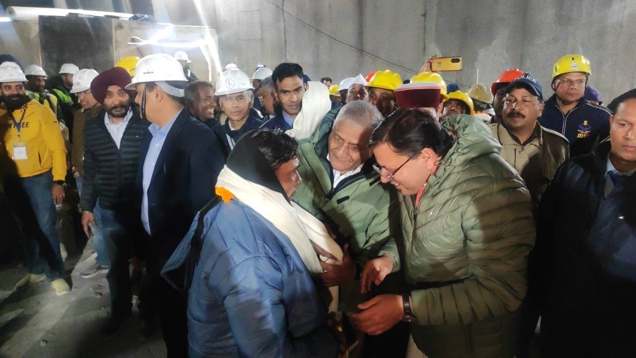 All 41 workers rescued from collapsed tunnel in India after 17-day ordeal